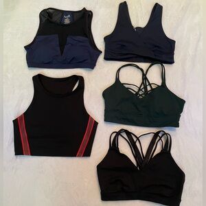 Bundle of 5 medium sports bras crop tops- JoyLab and Kyodan